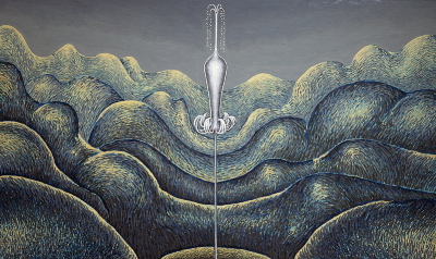 In the land of the soul, year: 1987, size: 120x200cm, material: oil on canvas, photographer: n/a
