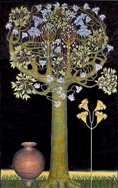 The tree I, year: 2001, size: 206x131cm, material: pencil, watercolours on paper, photographer: Josef Riegger, Allschwil, CH