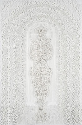 Image of heart, or The Opening, year: 2003-2005, size: 90x60cm, material: paper cut, paper, photographer: Natacha Salamin, Basel, CH